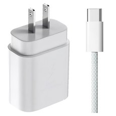 DTAudio iPhone專用快充組 25W充電頭 + Type-C to Type-C充電線 0.3m iPhone15 後皆可使用, 1組, 白色