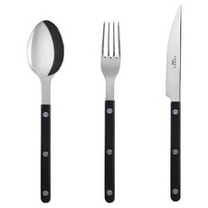SABRE PARIS Bistrot 亮面餐具組, 黑色, 1組, 湯匙 + 叉子 + 餐刀