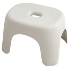 DearMomo 圓弧多用途浴室椅, 象牙白
