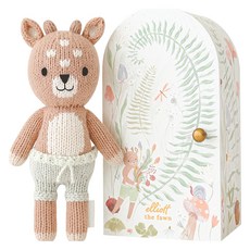 Cuddle+Kind Tiny Elliot Fawn 手工安撫娃娃 + 迷你禮物盒套組, 1套, 混合色