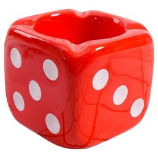 KODACHIEF 인테리어 트레이 주사위 재떨이 9 x 9 x 8 cm, 다이스 레드, 1개