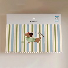 귀여운 강아지 벽걸이형 에어컨 커버, 럭키퍼피