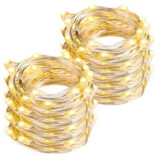 AHOYE LED燈串暖光2件組 100燈 10m, 1組, 透明色