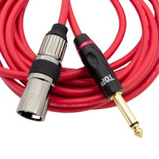 HDtop 5.5 單聲道 TO XLR 公頭麥克風線 紅色 HT-TP1825, 1個