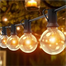 AHOYE 防水鎢絲燈泡燈串 10燈 暖光 3米, 黑色, 1個