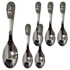 王樣 法式兒童匙6件組, 湯匙 6支, 1組, 不鏽鋼色