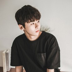 가발나라 男士用 髮頂遮蓋 兩側剃短假髮 螺旋燙 L, 1個, 自然黑