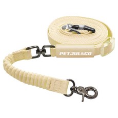 펫줄앤코 강아지 길이조절 핸즈프리 완충 리드줄, 크림, 1개