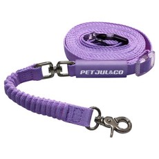 펫줄앤코 강아지 길이조절 핸즈프리 완충 리드줄, 퍼플, 1개