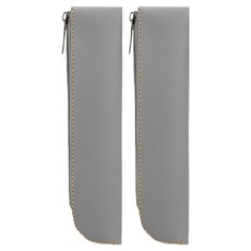微笑簡約鋼筆纖薄筆袋, 灰色, 2個