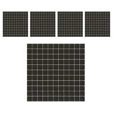 모네스페스 자기질 모자이크 타일 25mm, 무광 블랙, 5개