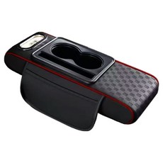 Bebehome 多功能車用扶手墊收納盒 小, 轎車/SUV, 黑紅色