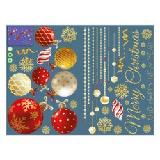 小麥購物 聖誕裝飾無痕壁貼 L613, 吊飾彩球