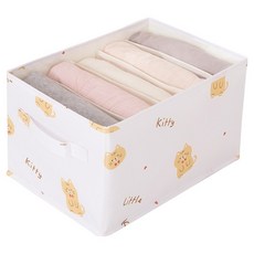 小麥購物 萌趣內褲內衣分收納盒 5格 L2095, 1個, 愛心貓咪