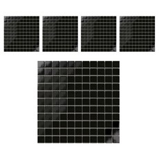 모네스페스 자기질 모자이크 타일 25mm, 유광 블랙, 5개