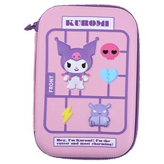 산리오캐릭터즈 EVA 입체 파우치, 1개, 쿠로미