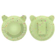 KODACHIEF 반려동물 에어태그 고양이 케이스, 캣 도트 그린, 2개