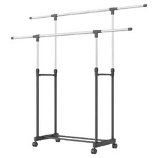 Titan 美型移動式衣架, 03 雙桿 上下左右伸縮 附輪