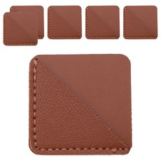 웰롯 코너 미니 북마크 4 x 4 cm, 브라운, 6개