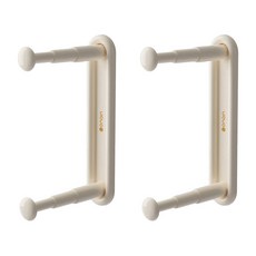 GONQIN 可伸縮雙層衣架收納架 黏貼式, 米色, 2個