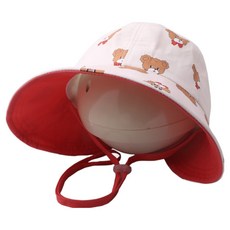 Monsieur兒童款蝴蝶結熊前簷遮陽帽