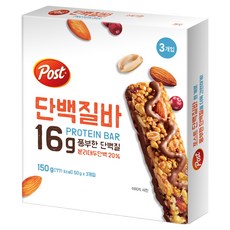 포스트 단백질바 3p, 150g, 1개