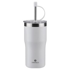 SANTECO Trosa S 吸管隨行杯, 500ml, 1個, 牛奶白