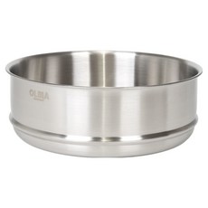 올비아 스텐304 무연마 채반 찜기, 24cm, 1개