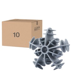 防纏繞洗衣球 5.5 x 5.5 x 2.9cm 10g, 10個, 灰色