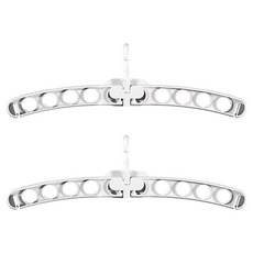 樂居家 旅行摺疊衣架/擴充衣架/門後衣架/8孔衣架/門後掛架/椅背衣架, 米白色, 2個