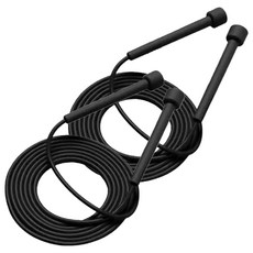 Elsso 成人用苗條身材管理居家運動無氧跳繩, 2個, 黑色