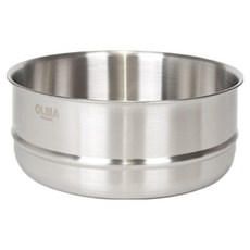 올비아 스텐304 무연마 채반 찜기, 18cm, 1개