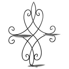 Treoba 小巧優雅壁掛式燭台 30 x 10 x 36.5 cm, 黑色