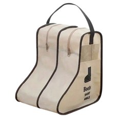 小麥購物 靴子可視收納防塵袋 短款 米色, 1個, 1入