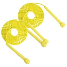 엘쏘 성인용 슬림 다이어트 홈트 유산소 줄넘기, 옐로우, 2개