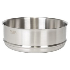 올비아 스텐304 무연마 스티머 채반 찜기 2단, 22cm, 1개