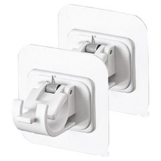 小麥購物 窗簾桿固定掛勾夾2件組 L2024, 1組, 白色 + 透明色