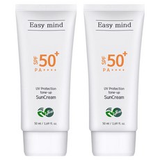 이지마인드 자작나무 무기자차 톤업 비건 선크림 SPF50+ PA++++, 2개, 50ml