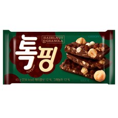 오리온 톡핑 헤이즐넛 & 그래놀라, 43g, 1개