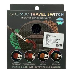 SIGMA 旅行用乾濕兩用雙面刷具擦墊, 黑色, 1個