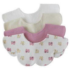 BUNNIE BLOSSOM 嬰幼兒用兔子滾邊圍兜4件組, 1套, 狗狗