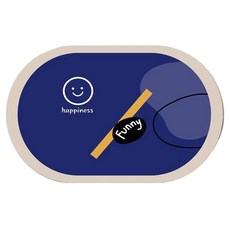 헬로젬 블루무드 감성 규조토 발매트, 스마일 모먼트, 1개