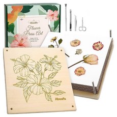 上手家居 DIY壓花器套裝組合/壓花板/植物標本/壓花器/押花器, 原木色
