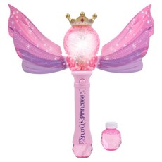 라이트닝 자동 버블 요술봉 비눗방울 스틱 금빛왕관 원형, 혼합색상, 1개