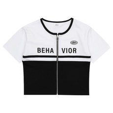 에스핏 여아용 배색 크롭 반팔 점퍼