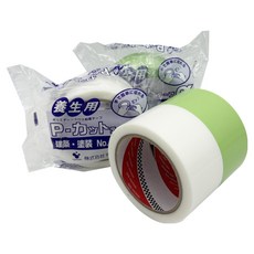 테라오카 4100 이지컷 보양테이프 투명+초록 세트 50mmx25m, 1세트