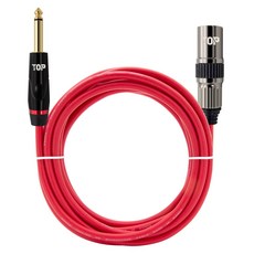 HDtop 5.5 Mono TO XLR 公頭麥克風線 1.5m, 紅色, 1個, HT-TP1819