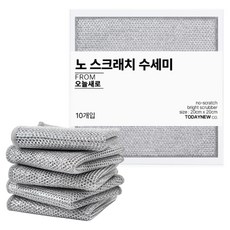 OneulSaero 防刮傷去頑固污漬銀絲菜瓜布, 10入, 1個