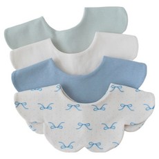 BUNNIE BLOSSOM 嬰幼兒用兔子滾邊圍兜4件組, 1套, 蝴蝶結