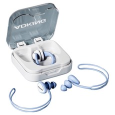 ADKING Kelbon 矽膠防水游泳耳塞鼻夾組, 1套, 天空藍